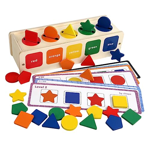 Yardwe 1Satz Holzscheiben Sortierspielzeug Für Kleinkinder Montessori Lernspiel Für Hand Koordination Logisches Für Jährige von Yardwe