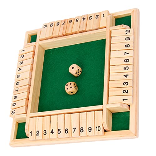 Yardwe 1Satz Holzspiele Lustiges Brettspiel Mit Würfeln Für Spieler Interaktives Partyspiel Sicheres Design Für Familien Und Samtspielbrett von Yardwe