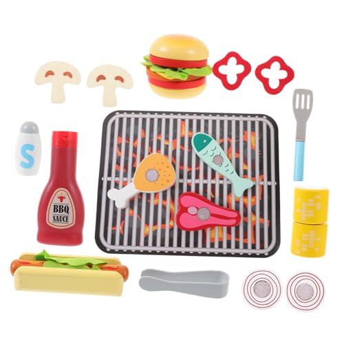 Yardwe 1Satz Holzspielzeug Grillset für Grill Lebensmittelechtem Zubehör und Simulation von Fleisch und Gemüse Rollenspiele und Kreative Küchenspiele Yardwe 1Satz Holzspielzeug Grillset für Grill Lebensmittelechtem Zubehör und Simulation von Fleisch und Gemüse Rollenspiele und Kreative Küchenspiele von Yardwe