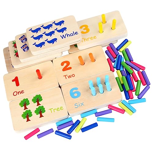 Yardwe 1Satz Holzspielzeug für Montessori Fidget Logischem und Motorischen Fähigkeiten für Kleinkinder mit Bunten und Formen Sinnvolles Yardwe 1Satz Holzspielzeug für Montessori Fidget Logischem und Motorischen Fähigkeiten für Kleinkinder mit Bunten und Formen Sinnvolles von Yardwe