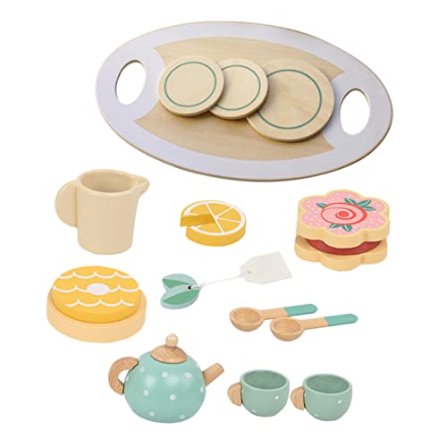 Yardwe 1Satz Holztee Set Für Teiliges Tee Party Set Aus Hochwertigem Holz Kreatives Rollenspiel Für Kleinkinder Fördert Eltern Beziehung Für Frühe von Yardwe