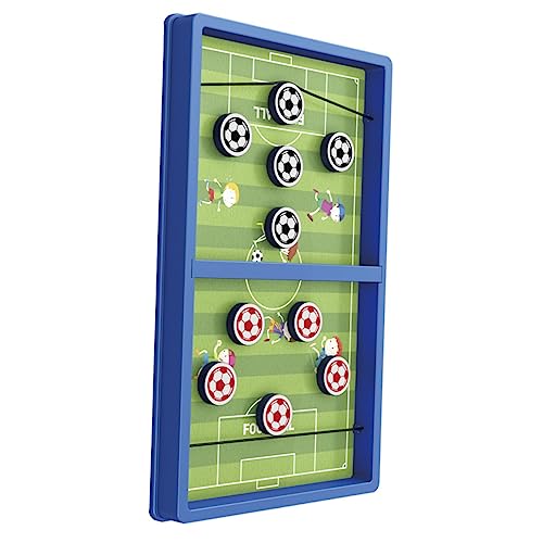 Yardwe 1Satz Interaktives Schachspiel Für Tischspiel Mit Schachbrett Und Schussbrett Spannendes Familienspiel Für Partys Und Spielabende Blaues Fußballfeld Design von Yardwe