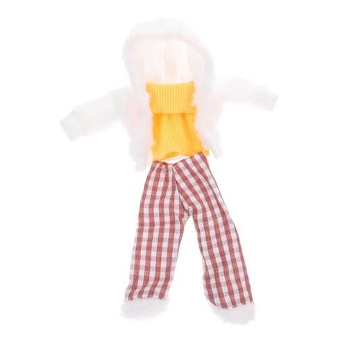 Yardwe 1Satz Kleidungsset Für Puppen Tragenresistente Puppenkleidung Mit Karomuster Wiederverwendbares Puppenkostüm Für Puppen Für Kleine Die Kreativ Möchten von Yardwe