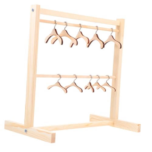 Yardwe 1Satz Kleines Puppenbekleidungsregal Aus Holz Mit Kleiderbügeln Puppenkleider Organizer Für Puppenhaus Zur Aufbewahrung Von Puppenmode Einfach Zu Montieren Und Langlebig Yardwe 1Satz Kleines Puppenbekleidungsregal Aus Holz Mit Kleiderbügeln Puppenkleider Organizer Für Puppenhaus Zur Aufbewahrung Von Puppenmode Einfach Zu Montieren Und Langlebig von Yardwe