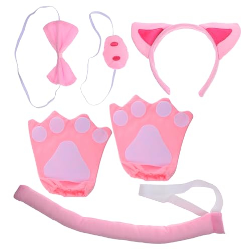 Yardwe 1Satz Kostüm Für Teiliges Cosplay Zubehör Mit Schweineohren Nase Und Handschuhen Für Halloween Partys Und Kostümpartys von Yardwe