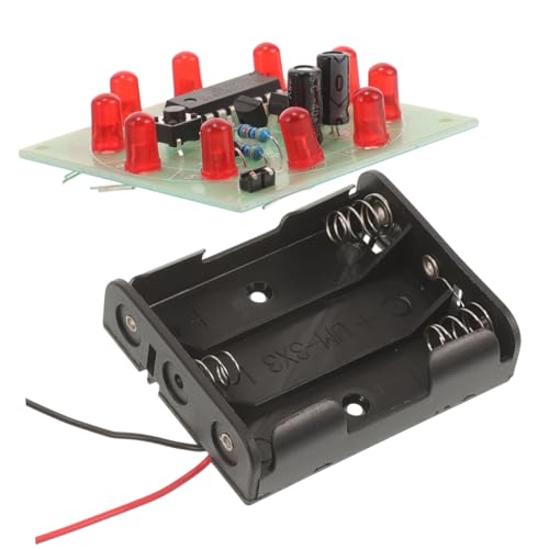 Yardwe 1Satz LED DIY Lucky Wheel Lampe Wissenschafts Technologie für Experimentierset mit Schaltkreis für Kreatives Lernen Bauteilen und Batteriefach für Spannende von Yardwe