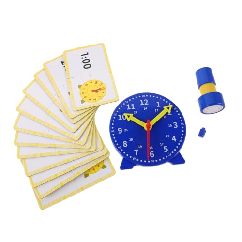 Yardwe 1Satz Lernuhr Set für Interaktive Analoge Uhr mit Stempeln und Zeitkarten Pädagogisches Lernspielzeug zur Uhrzeitvermittlung für Schule und Zuhause für Jungen und Ab Yardwe 1Satz Lernuhr Set für Interaktive Analoge Uhr mit Stempeln und Zeitkarten Pädagogisches Lernspielzeug zur Uhrzeitvermittlung für Schule und Zuhause für Jungen und Ab von Yardwe