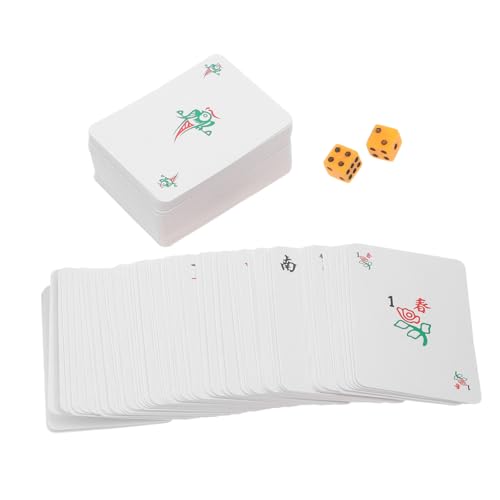 Yardwe 1Satz Mahjong Spielkarten Cartoon Mahjong Karten Für Reisen Gesellschaftsspiel Für Familien Und Freunde von Yardwe