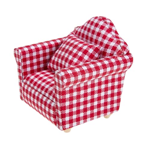 Yardwe 1Satz Maßstab Rotes Design Mit Kissen Dekorative Mini Möbel Für Rollenspiele Und Kreative Szenen Yardwe 1Satz Maßstab Rotes Design Mit Kissen Dekorative Mini Möbel Für Rollenspiele Und Kreative Szenen von Yardwe