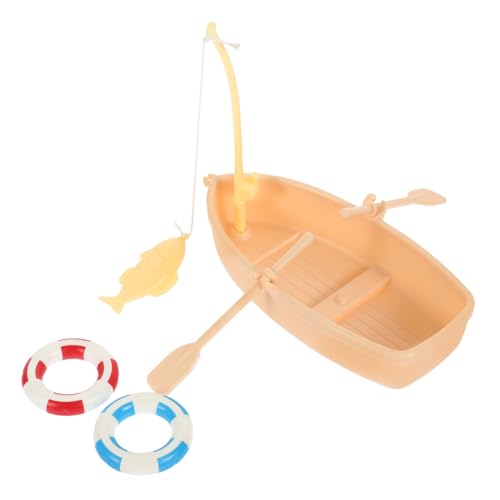 Yardwe 1Satz Mikrofischerboot Schwimmring Set Mini Angelboot Modell Für Puppenhaus Deko Cartoon Angelboot Kleines Fischereiset Für Garten Deko Yardwe 1Satz Mikrofischerboot Schwimmring Set Mini Angelboot Modell Für Puppenhaus Deko Cartoon Angelboot Kleines Fischereiset Für Garten Deko von Yardwe