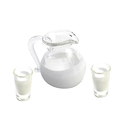 Yardwe 1Satz Milchkrug Modell Puppenhaus Dekoration Imitation von Milchkugeln für Kreative Miniaturszenen Langlebig und Praktisch Zubehör für Puppenhäuser von Yardwe