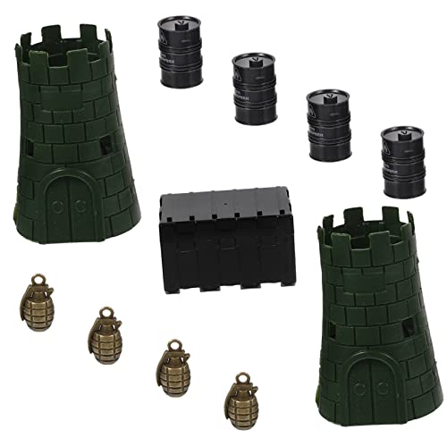 Yardwe 1Satz Militärspielzeugset Mit Grünen Kanonentürmen Öltanks Blauen Und Schwarzen Bausteinen Für Kreative Und Szenenbau Yardwe 1Satz Militärspielzeugset Mit Grünen Kanonentürmen Öltanks Blauen Und Schwarzen Bausteinen Für Kreative Und Szenenbau von Yardwe