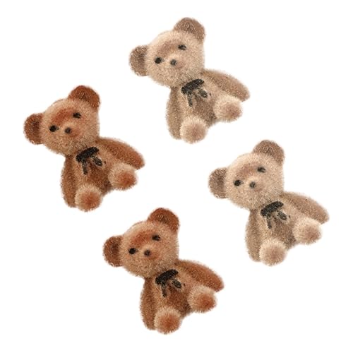 Yardwe 1Satz Mini Bär Puppen Dekorationszubehör Flocking Bowknot Bag Back Zubehör Für DIY Taschen Und Mobiltelefongehäuse Kompakte Und Leichte Mini Bär Spielzeuge Sortierten Farben von Yardwe