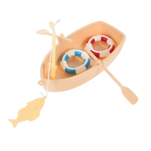 Yardwe 1Satz Mini Fischerboot Set Schwimmring Dekoration Für Mini House Und Puppenhaus Stabil Und Langlebig Für Kleine Mikro Landschaftsdekoration von Yardwe