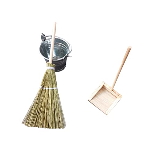 Yardwe 1Satz Mini Hauszubehör Teiliges Mini Reinigungswerkzeug Mit Besen Eimer Für DIY Szenen Perfektes Accessoire Für Miniaturmöbel Und Kreative Spielwelten von Yardwe