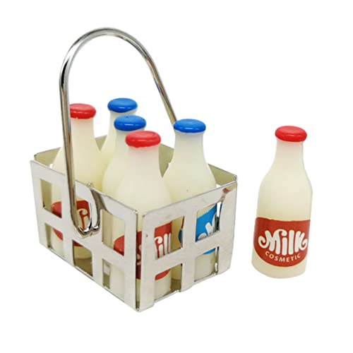 Yardwe 1Satz Mini Küchenzubehör mit Künstlichen Milchflaschen Korb Blaue Flaschen Rote Flaschen für Mini Hausbedarf und Dekoration Langlebig und Leicht Requisiten Yardwe 1Satz Mini Küchenzubehör mit Künstlichen Milchflaschen Korb Blaue Flaschen Rote Flaschen für Mini Hausbedarf und Dekoration Langlebig und Leicht Requisiten von Yardwe