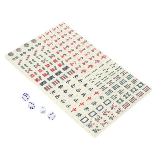 Yardwe 1Satz Mini Mahjong Set Tragbares Reise Mahjong Set Mit Farbmustern Partyspiel Teile Für Familien Und Freunde Reise Brettspiel Requisite von Yardwe