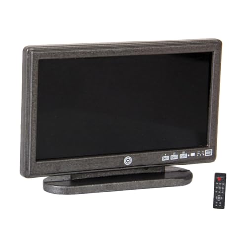Yardwe 1Satz Mini Tv Für Puppenhaus Retro LCD Fernseher Modell Mit Fernbedienung Puppenhaus Zubehör Für Kreative Layouts Und Desktop Ornamente von Yardwe