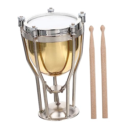 Yardwe 1Satz Miniaturhaus Musikinstrument Handgefertigtes Modell Eines Kleinen Schlagzeugs Als Dekoration Realistische Details von Yardwe