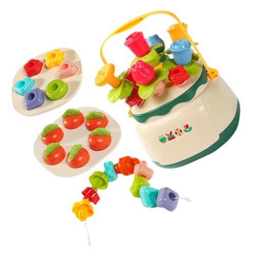 Yardwe 1Satz Montessori Blumenkorb Form Sortierung Einfädeln Sensorisches Stapeln Bildungslernspielzeug Für Kleinkinder Stapelbausteine Aus Fördert Logisches von Yardwe