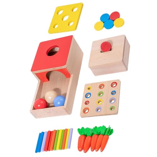 Yardwe 1Satz Montessori Lernspielzeug Für Kleinkinder Hand Auge Koordination Und Konzentrationsentwicklung Tragbares Holzspielzeug Für Eltern Spiele Ab Monate von Yardwe