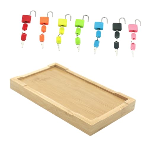 Yardwe 1Satz Montessori Mit Bunten Schlössern Bambustablett Pädagogisches Schlüsselspielzeug Für Kleinkinder Lernspiel Für Motorische Fähigkeiten Farbzuordnung Yardwe 1Satz Montessori Mit Bunten Schlössern Bambustablett Pädagogisches Schlüsselspielzeug Für Kleinkinder Lernspiel Für Motorische Fähigkeiten Farbzuordnung von Yardwe