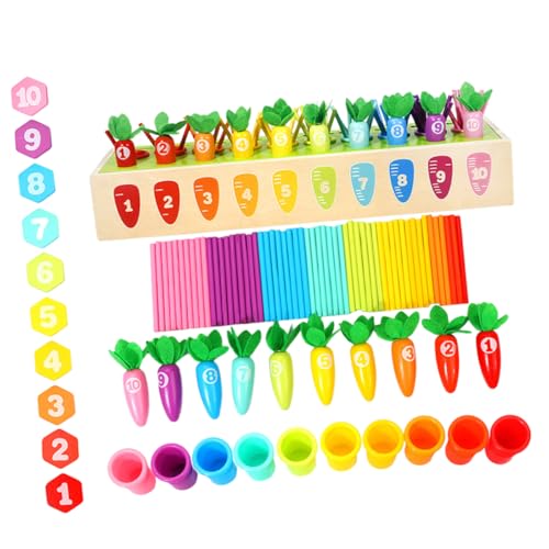 Yardwe 1Satz Montessori Sortierspielzeug Für Kleinkinder Mit Karotten Für Zahlenmatching Holzspielzeug Denkfähigkeit Und Eltern Junge Mädchen Bindung Yardwe 1Satz Montessori Sortierspielzeug Für Kleinkinder Mit Karotten Für Zahlenmatching Holzspielzeug Denkfähigkeit Und Eltern Junge Mädchen Bindung von Yardwe