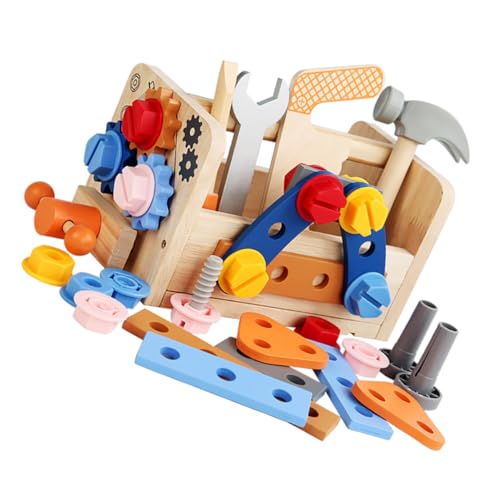 Yardwe 1Satz Multifunktionales Holzspielzeug Für Lernspielzeug Mit Schraubenschlüssel Und Pädagogisches Werkzeugset Für Kreatives Und Kognitive Entwicklung Für Jungen Yardwe 1Satz Multifunktionales Holzspielzeug Für Lernspielzeug Mit Schraubenschlüssel Und Pädagogisches Werkzeugset Für Kreatives Und Kognitive Entwicklung Für Jungen von Yardwe