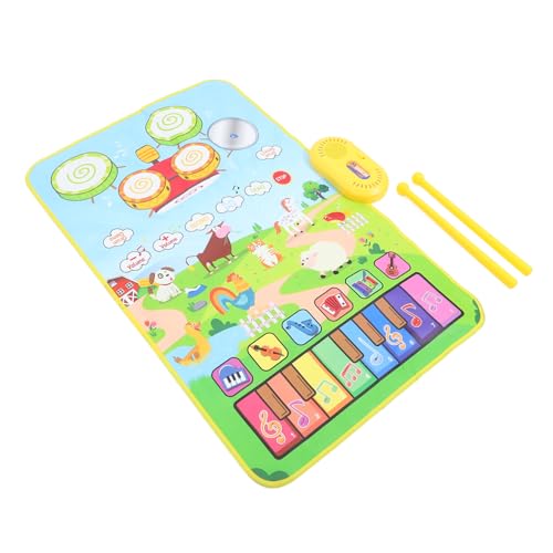 Yardwe 1Satz Musikalische Spielmatte Klavier und Trommel Matte Schadstofffreies Elektronisches Pad für Ab Jahr Fördert Rhythmus und Koordination für Geburtstagsgeschenke von Yardwe
