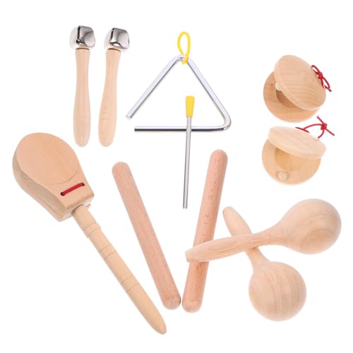 Yardwe 1Satz Musikspielzeug Aus Holz Teiliges Percussion Instrumentenset Für Kleinkinder Tamburin Rhythmusstäbe Geburtstagsspielzeug Langlebig Und Stabil Fördert Yardwe 1Satz Musikspielzeug Aus Holz Teiliges Percussion Instrumentenset Für Kleinkinder Tamburin Rhythmusstäbe Geburtstagsspielzeug Langlebig Und Stabil Fördert von Yardwe