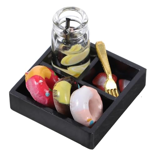 Yardwe 1Satz Nachmittagstee Spielset Mit Süßen Donut Modellen Simulation Für Puppenhaus Dekoration Für Kreative Spielszenen Und Interaktionen Mit Kindern Yardwe 1Satz Nachmittagstee Spielset Mit Süßen Donut Modellen Simulation Für Puppenhaus Dekoration Für Kreative Spielszenen Und Interaktionen Mit Kindern von Yardwe