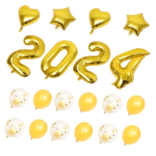 Yardwe 1Satz Neujahrs Luftballons Teile Goldene Partydekoration Für Silvester Festliche Ballons Für Unvergessliche Feiern Für Neujahrspartys Und Fotosessions Yardwe 1Satz Neujahrs Luftballons Teile Goldene Partydekoration Für Silvester Festliche Ballons Für Unvergessliche Feiern Für Neujahrspartys Und Fotosessions von Yardwe