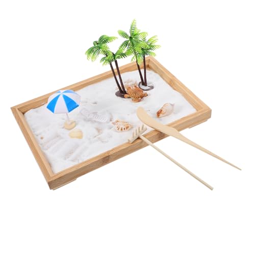 Yardwe 1Satz Ozeangarten Sandkasten Für Zuhause Und Büro Entspannen Und Stress Abbauen Mit Dekorativem Sand Und Tierfiguren Für Kreative Pausen Und Zen Dekoration von Yardwe