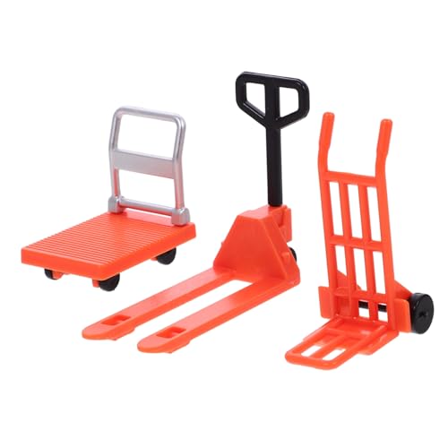 Yardwe Miniatur Gabelstapler Spielzeug für Kinder Kleiner Handwagen und Plattformwagen Lehrreiches Konstruktionsspielzeug für Bildung Pädagogisches Spielzeug für Vorschulkinder von Yardwe