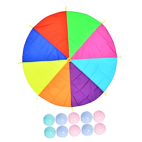 Yardwe 1Satz Regenbogen Fallschirmspielzeug Für Großes Outdoor Wurfspiel Mit Bunten Farben Fördert Und Körperliche Aktivität Spaß Für Drinnen Und Draußen Yardwe 1Satz Regenbogen Fallschirmspielzeug Für Großes Outdoor Wurfspiel Mit Bunten Farben Fördert Und Körperliche Aktivität Spaß Für Drinnen Und Draußen von Yardwe