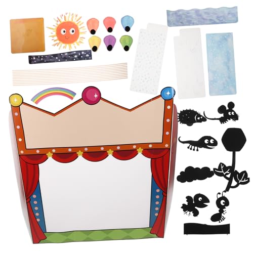 Yardwe 1Satz Schattenpuppen Set für DIY Puppenspielset mit Fingerpuppen für Kreatives Geschichtenerzählen und Schattentheater Fördert Handwerkskunst und Wissenschaftliche Entdeckungen von Yardwe