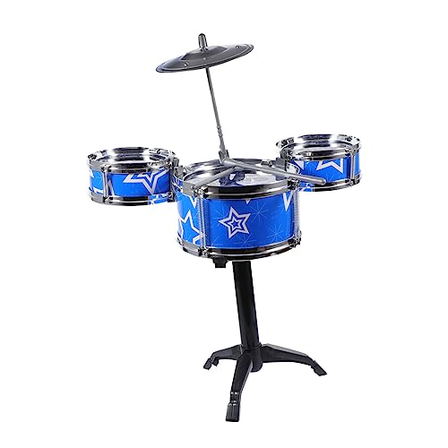 Yardwe 1Satz Schlagzeug Set Musikalisches Trommelspielzeug Für Kleinkinder Teiliges Drum Set Und Sternenblau Pädagogisches Kreativität Und Interaktion von Yardwe