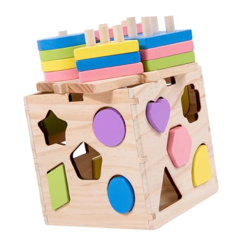 Yardwe 1Satz Sensorisches Holzspielzeug für Geometrischen Formen und Farbblock Sortierer Fördert Motorische Fähigkeiten und Farberkennung für Kleinkinder Yardwe 1Satz Sensorisches Holzspielzeug für Geometrischen Formen und Farbblock Sortierer Fördert Motorische Fähigkeiten und Farberkennung für Kleinkinder von Yardwe