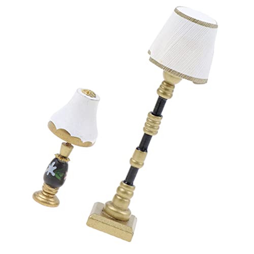Yardwe 1Satz Stehlampe Mikrotischlicht Für Puppenhaus Dekoration Resin Modell Für Mini Szenen Garten Und Innenräume Und Langlebig von Yardwe
