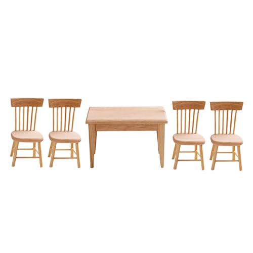 Yardwe 1Satz Stuhl Set für Puppenhaus Teiliges Möbel Set aus Eichenholz für DIY Miniaturlandschaften und Kreative Spielideen Yardwe 1Satz Stuhl Set für Puppenhaus Teiliges Möbel Set aus Eichenholz für DIY Miniaturlandschaften und Kreative Spielideen von Yardwe