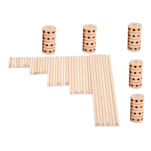 Yardwe 1Satz Teile Holzbausteine Für Zusammengebautes Für Frühe Bildung Kreatives Holzspielzeug Für Kleinkinder Und Junge Mädchen Pädagogisches Motorik Und Fantasie von Yardwe