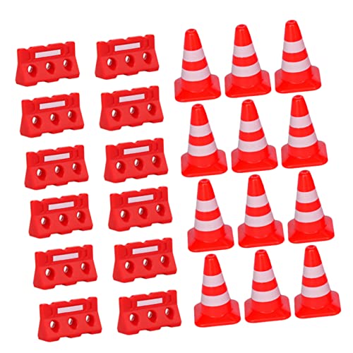 Yardwe 1Satz Teiliges Mini Modell Für Kindergarten Verkehrsszene Requisiten Mit Roten Verkehrshütchen Und Roten Wasserbarrieren Für Kreative Lernspiele von Yardwe