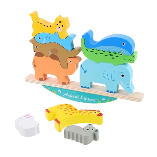 Yardwe 1Satz Tierisches Aus Holz Für Kleinkinder Cartoon Stapelspielzeug Hand Augen Koordination Und Sozialer Interaktion Für Jungen Und Ab von Yardwe