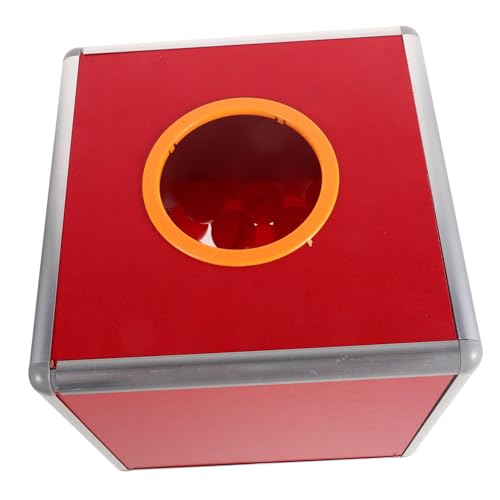 Yardwe 1Satz Transparente Tombola Box mit Roten Bällen Vielseitige Spendenbox für Partys und Veranstaltungen Quadratische Wahlurne für Jede Gelegenheit von Yardwe