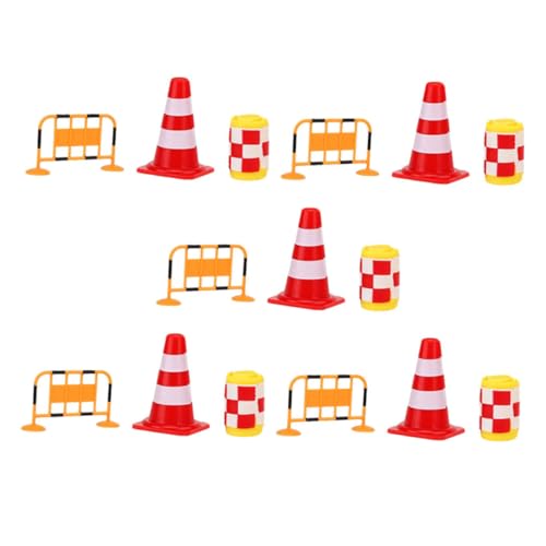 Yardwe 1Satz Verkehrszeichen Spielzeugset Teiliges Mit Verkehrszeichen Und Verkehrsbarrieren Für Sicheres Material Für Simulation Und Lernen Im Straßenverkehr von Yardwe