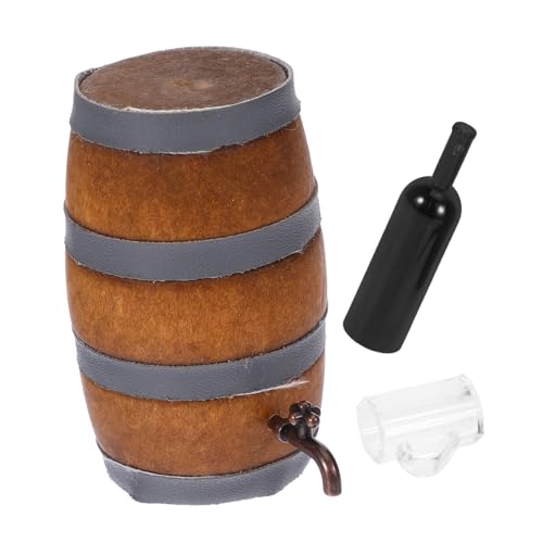Yardwe 1Satz Weinfass Mit Mini Weingläsern Vintage Puppenhaus Dekoration Für Wein Und Bars Für Sammler Und Kreative Szenen Yardwe 1Satz Weinfass Mit Mini Weingläsern Vintage Puppenhaus Dekoration Für Wein Und Bars Für Sammler Und Kreative Szenen von Yardwe