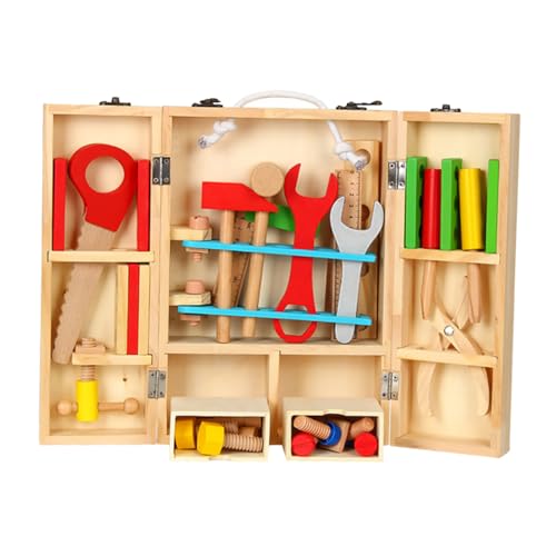 Yardwe 1Satz Werkzeugset Für Rollenspiele Werkzeugkiste Aus Holz Für Jungen Geschicklichkeit Und Selbstbewusstsein Yardwe 1Satz Werkzeugset Für Rollenspiele Werkzeugkiste Aus Holz Für Jungen Geschicklichkeit Und Selbstbewusstsein von Yardwe