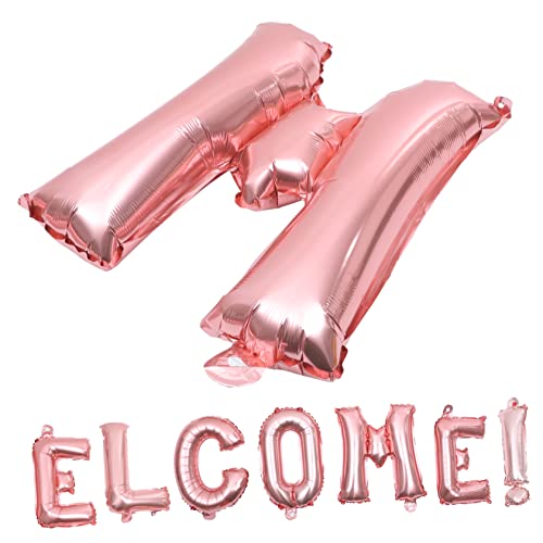 Yardwe 1Satz Willkommen Folienballon Bannerballons Roségold Für Party Dekoration Partyballons Für Besondere Anlässe Yardwe 1Satz Willkommen Folienballon Bannerballons Roségold Für Party Dekoration Partyballons Für Besondere Anlässe von Yardwe