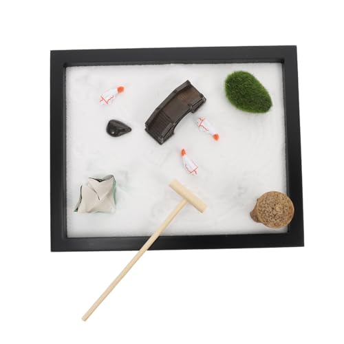 Yardwe 1Satz Zen Sandtisch Dekoration Aus Hochwertigem Für Innengärten Beruhigende Landschaftsmodell Für Meditation Yardwe 1Satz Zen Sandtisch Dekoration Aus Hochwertigem Für Innengärten Beruhigende Landschaftsmodell Für Meditation von Yardwe