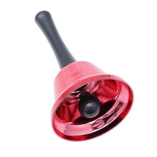 Yardwe 1Stück Handglocke Aus Metall Und Langlebige Handglocke Rot Musikinstrument Für Erwachsene Für Spiele Und Aktivitäten von Yardwe